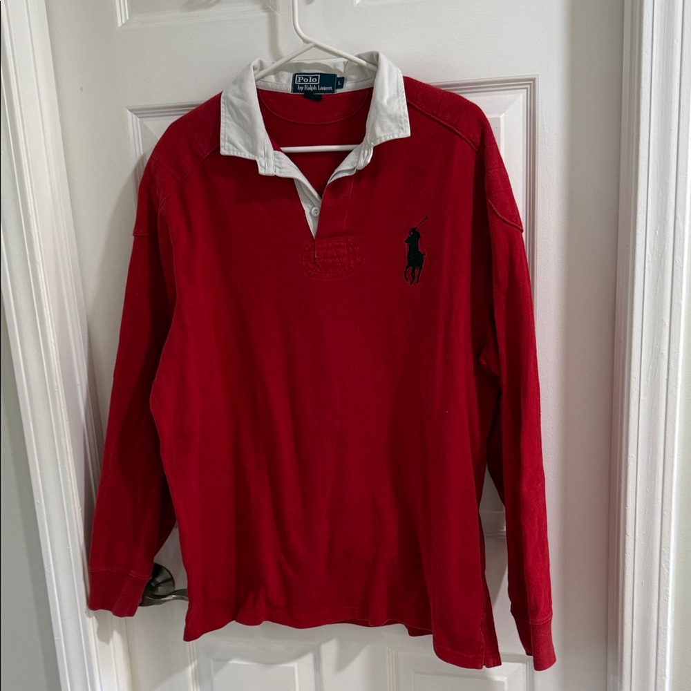Ralph Lauren Red Shirt with White Trim